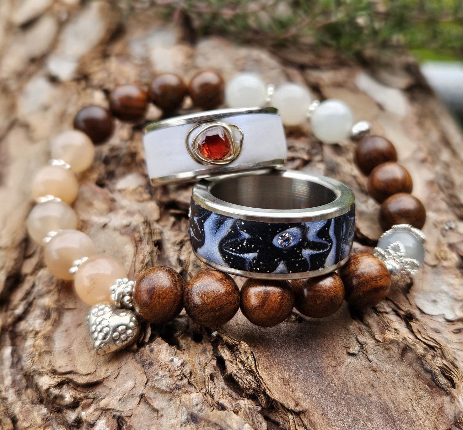 Edelstein armband ring set – Chantal von Allmen, Rapperswil
